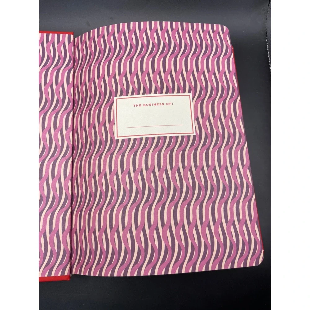 My Business Red Hardcover Lined Journal Notebook with Ribbon Bookmark